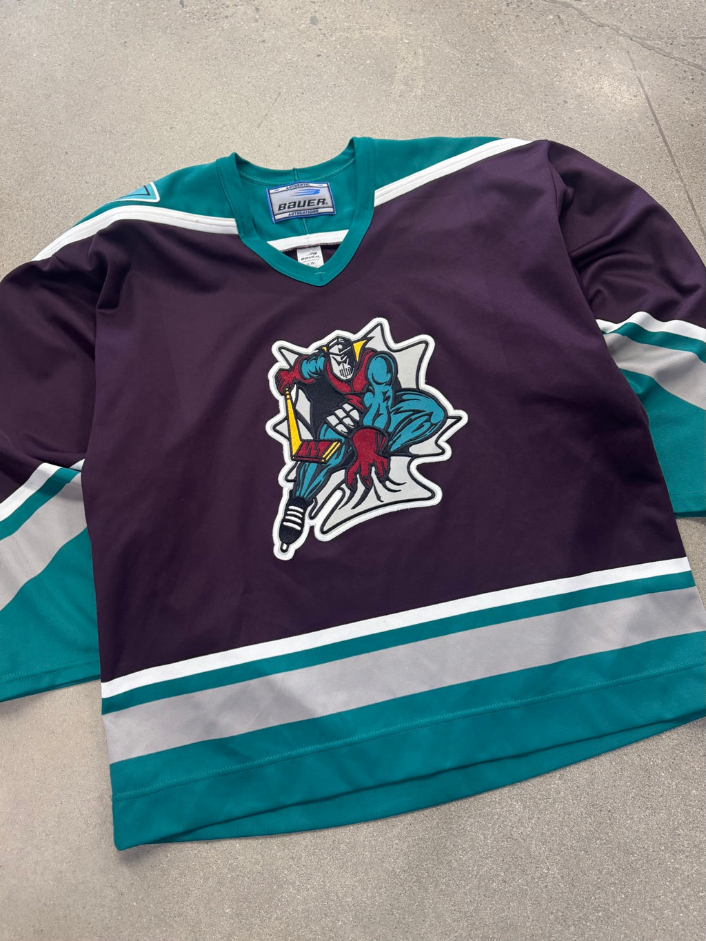 1997 London Knights OHL Spider Knight Bauer Hockey Jersey - XL