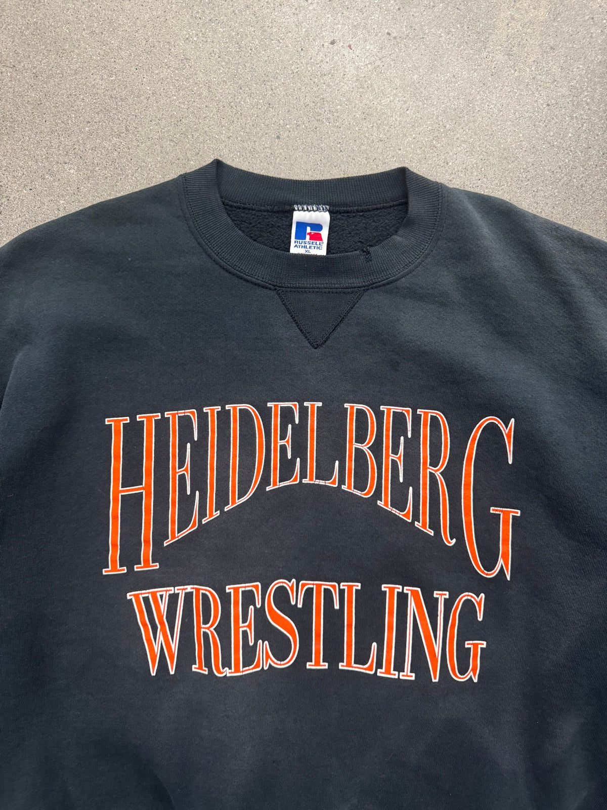 Faded Russell Athletic Heidelberg Wrestling Crewneck Sweatshirt - XL