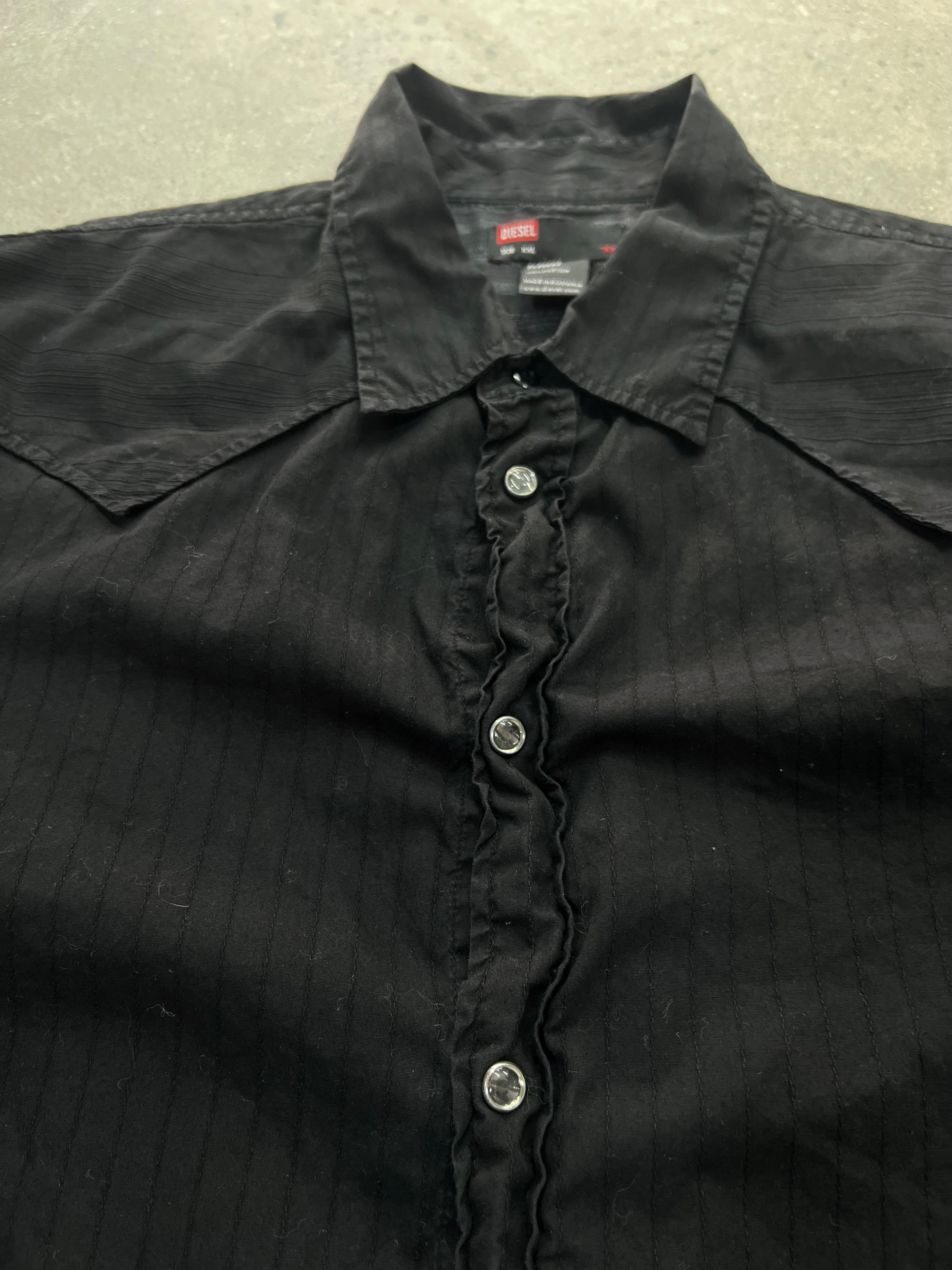 Diesel Pearl Snap Button-Up Shirt - XL