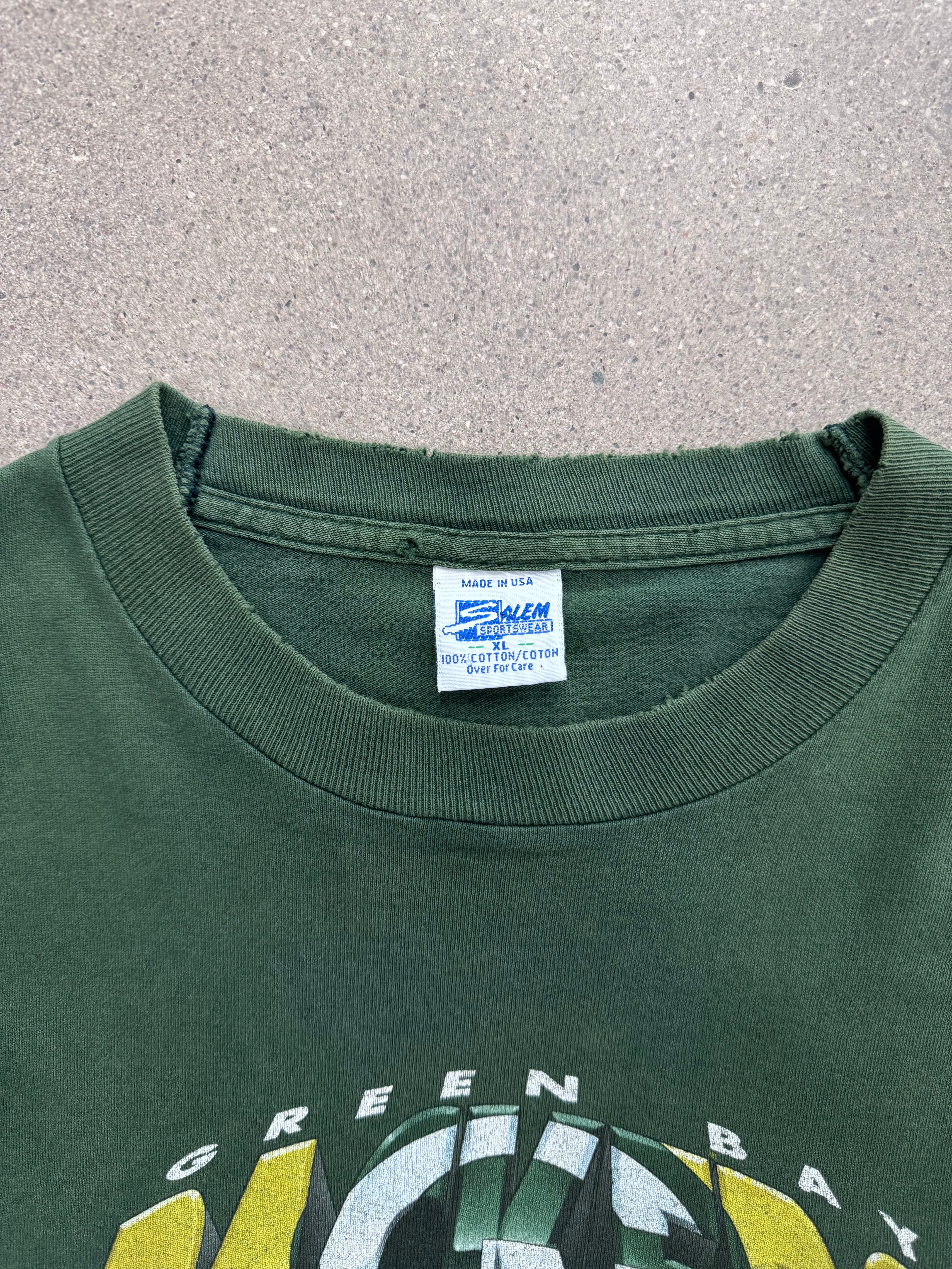 1995 Salem Sportswear Green Bay Packers 3D NFL T-Shirt - XXL