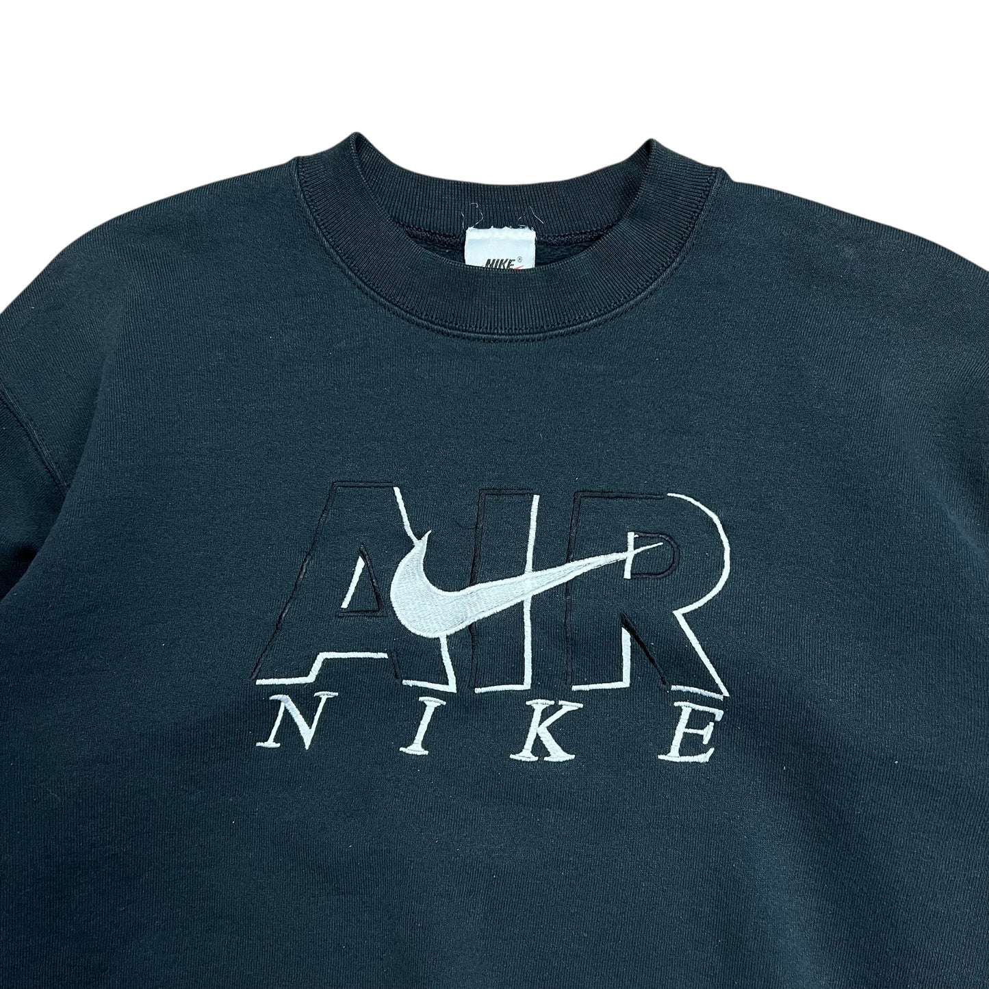 Nike Air Embroidered Black Crewneck - M