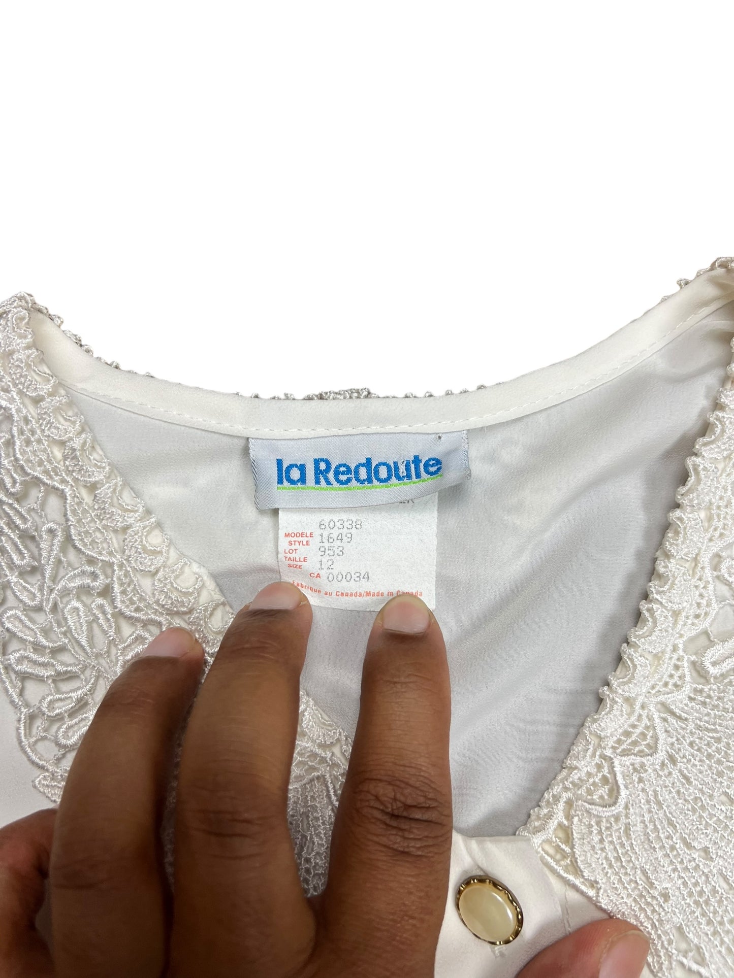 La Redoute White Laced Blouse - M
