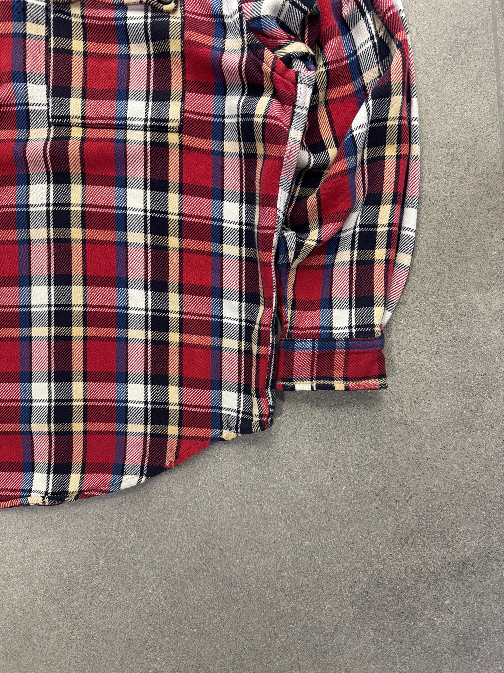 Polo Jeans Co. Ralph Lauren Half-Zip Plaid Flannel Shirt - XL