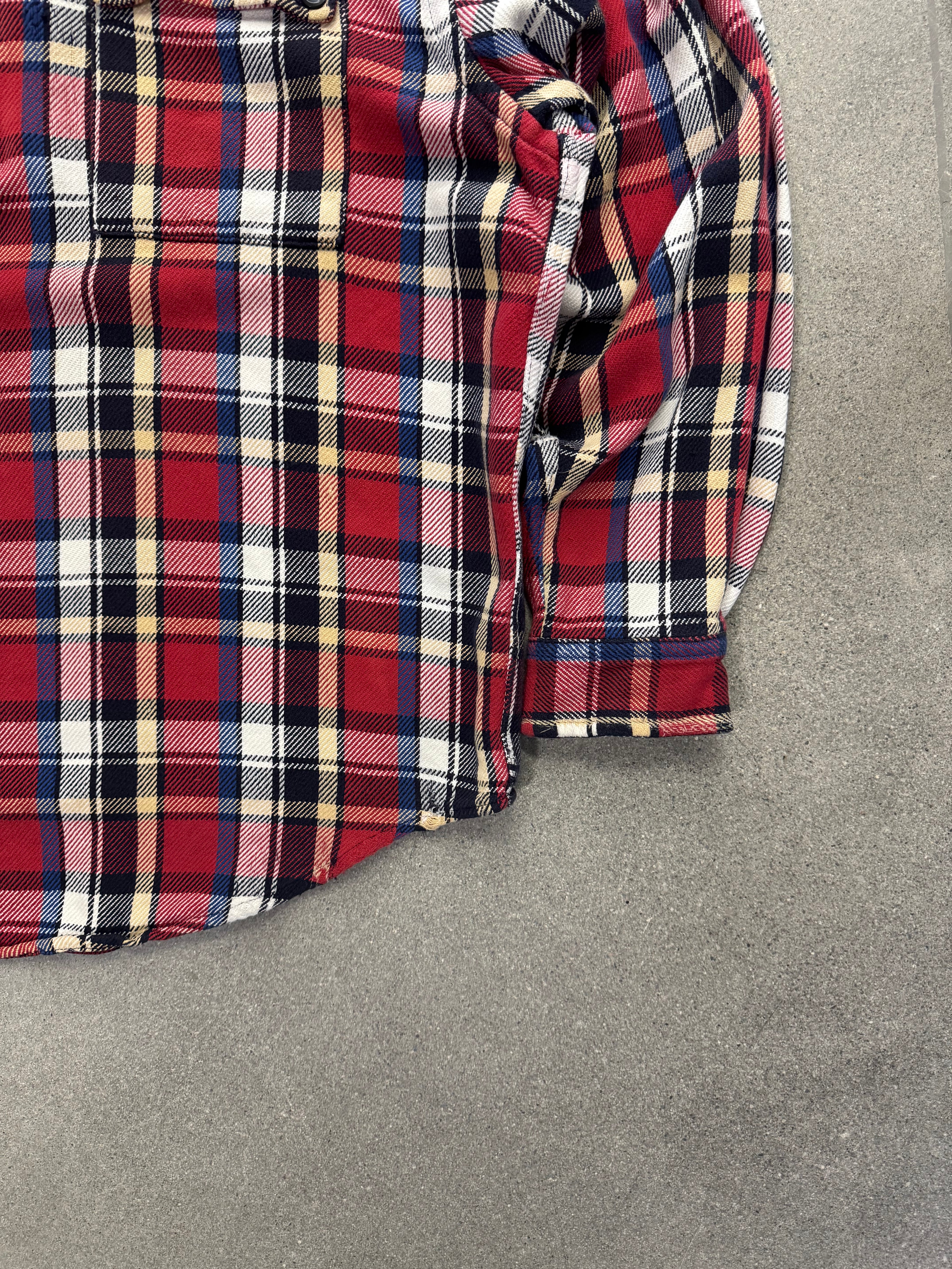 Polo Jeans Co. Ralph Lauren Half-Zip Plaid Flannel Shirt - XL