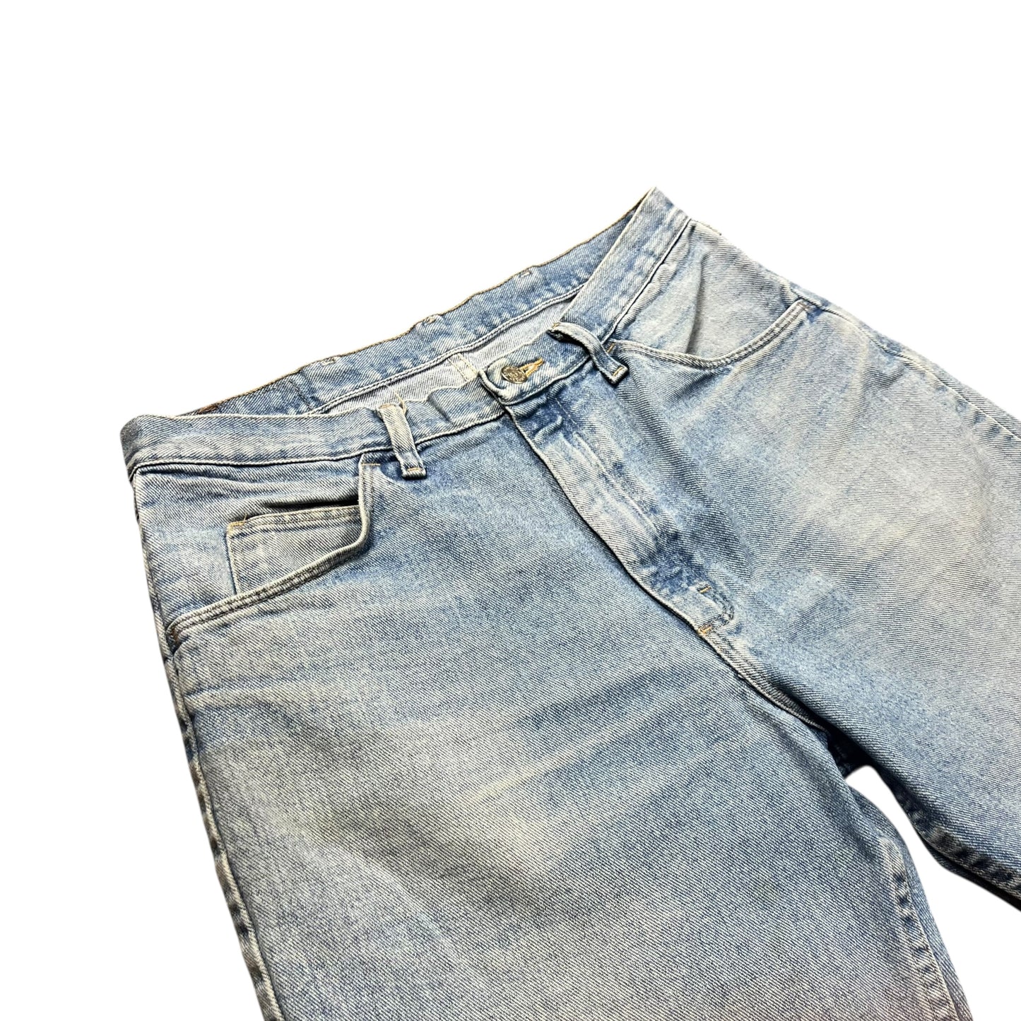 Wrangler Faded Light Wash Jean Shorts - 32”