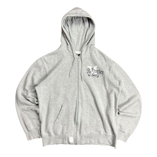 Hurley Grey Full-Zip Hoodie - XL