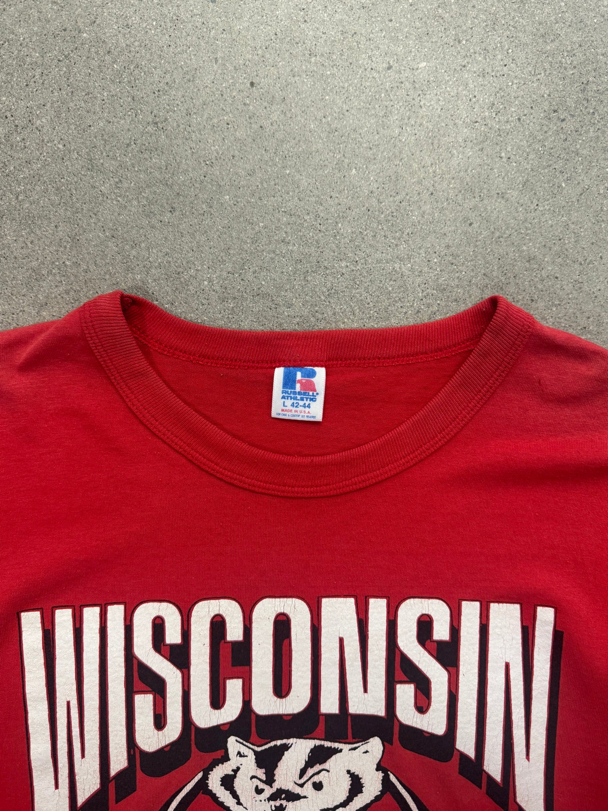 1988 Russell Athletic University Of Wisconsin Badgers T-Shirt - L