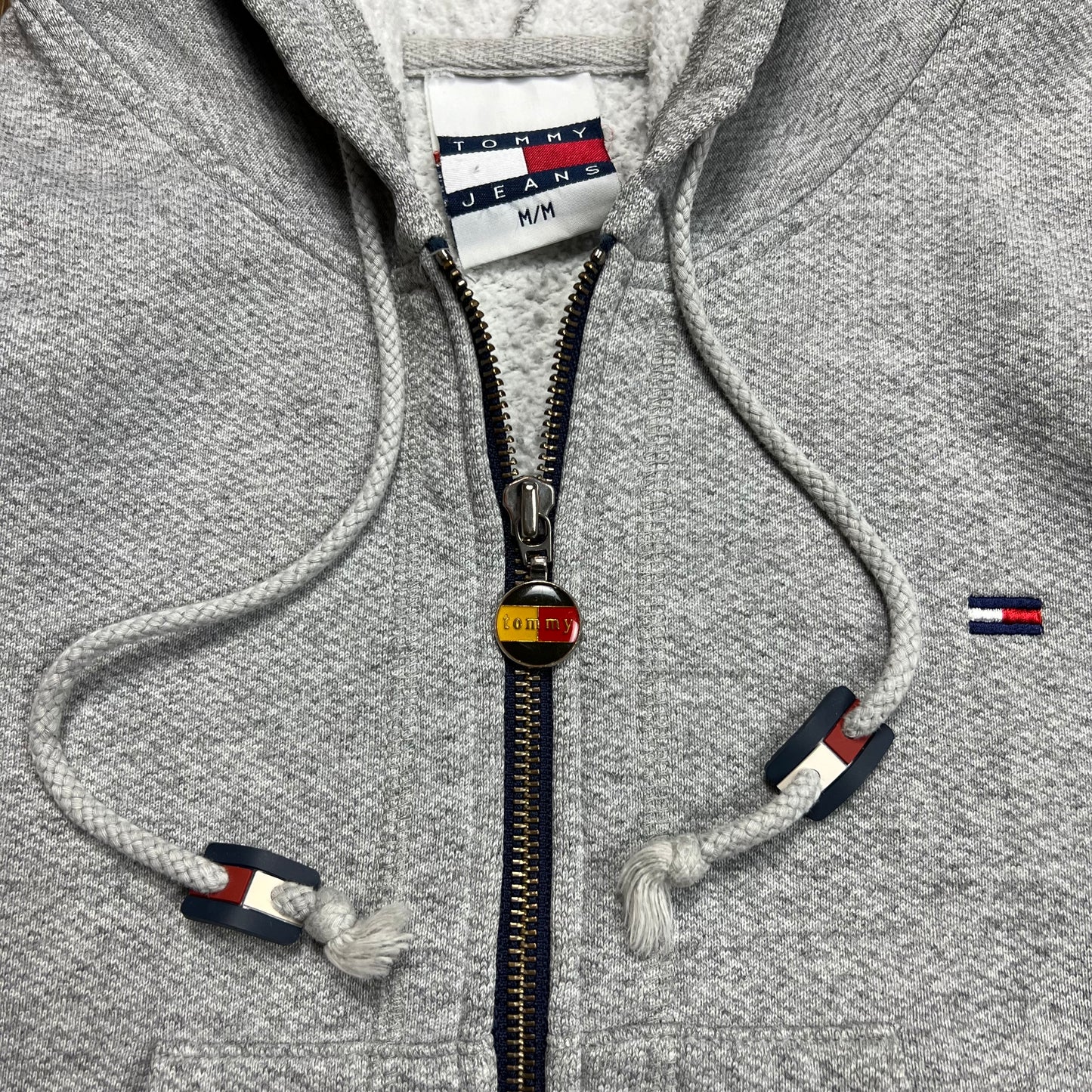 Tommy Hilfiger Grey Cropped Zip-up Hoodie - M