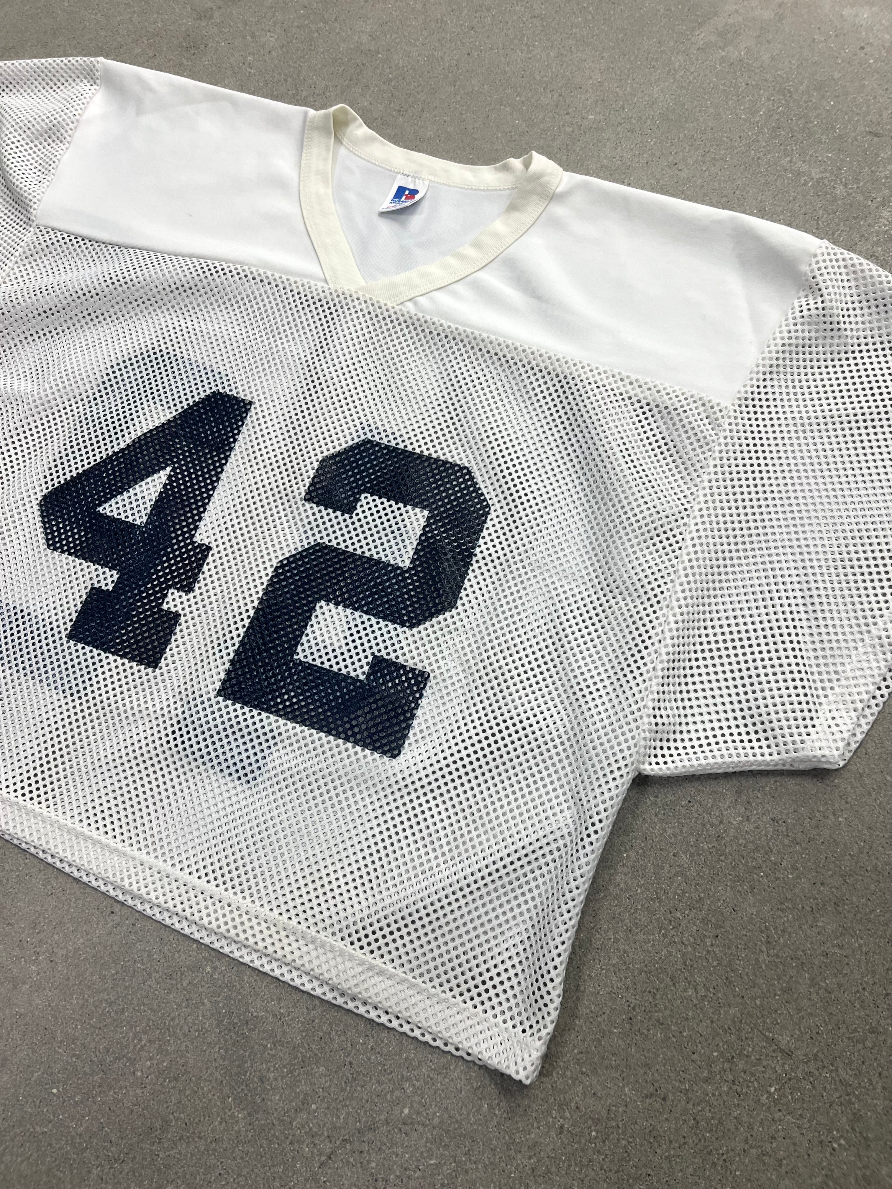 Russell Athletic Cropped Mesh Football Practice Jersey - M