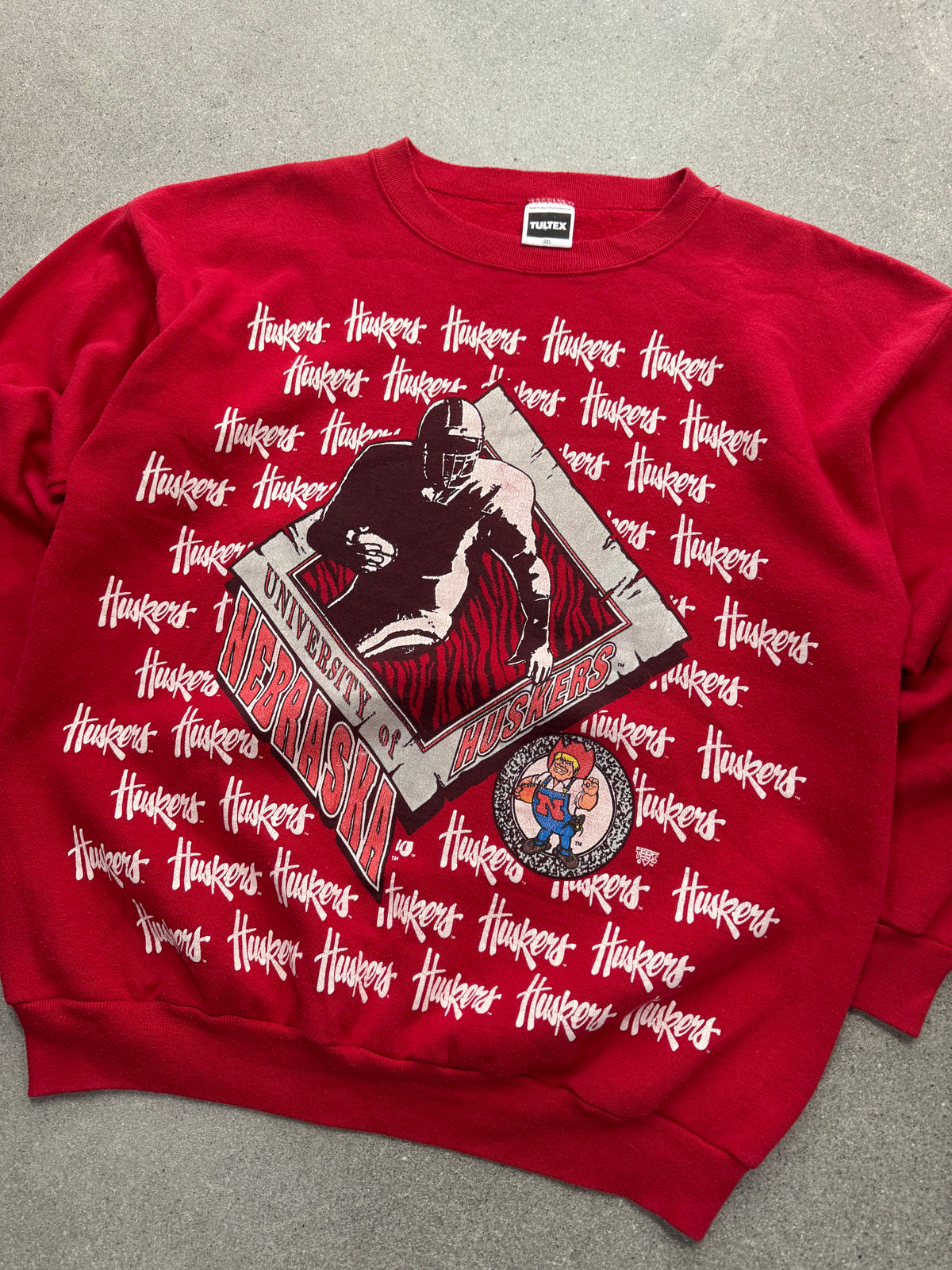 University of Nebraska Cornhuskers Collegiate Football Crewneck Sweatshirt - XL