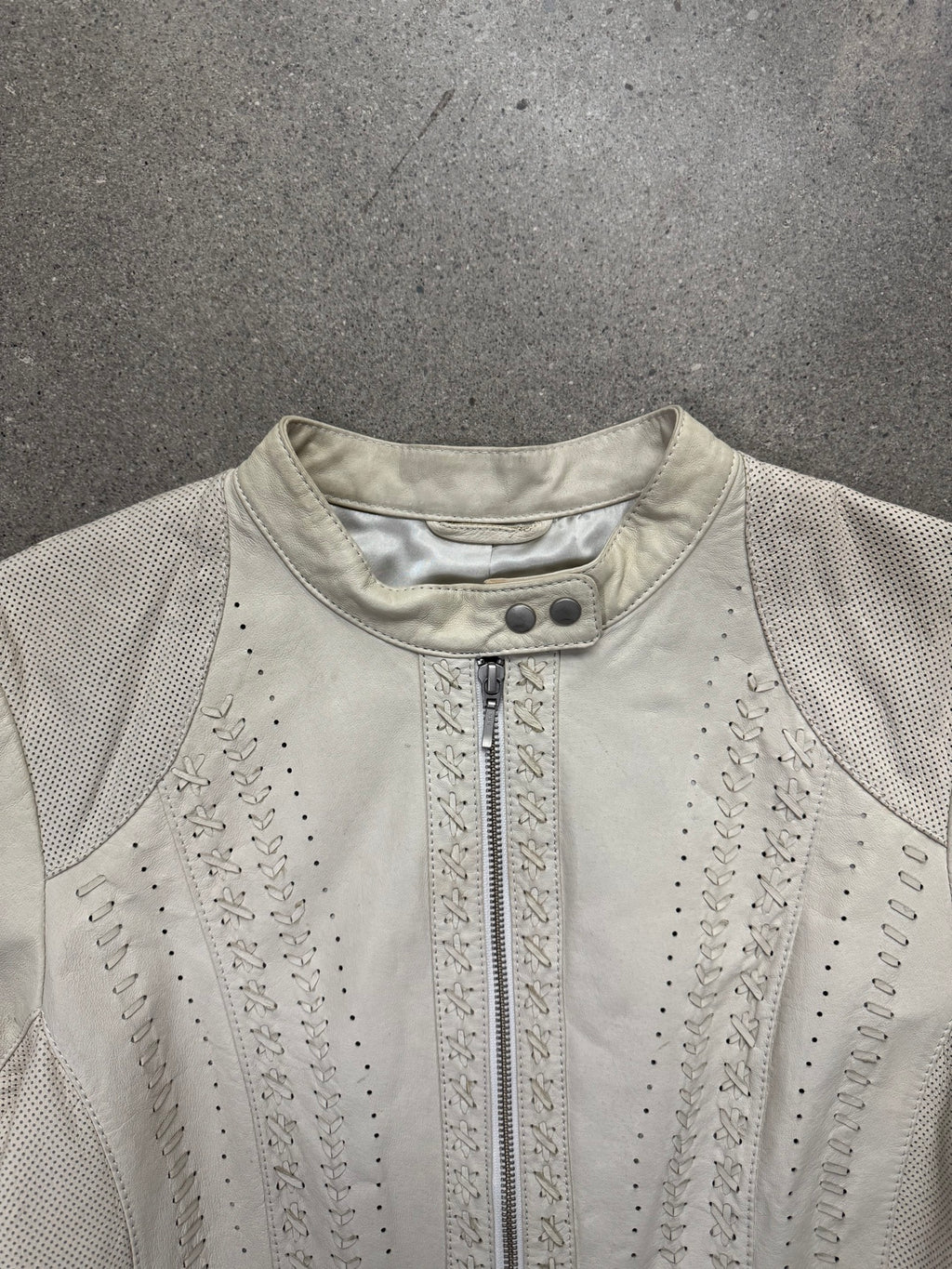 Danier Braided Leather Moto Jacket - M