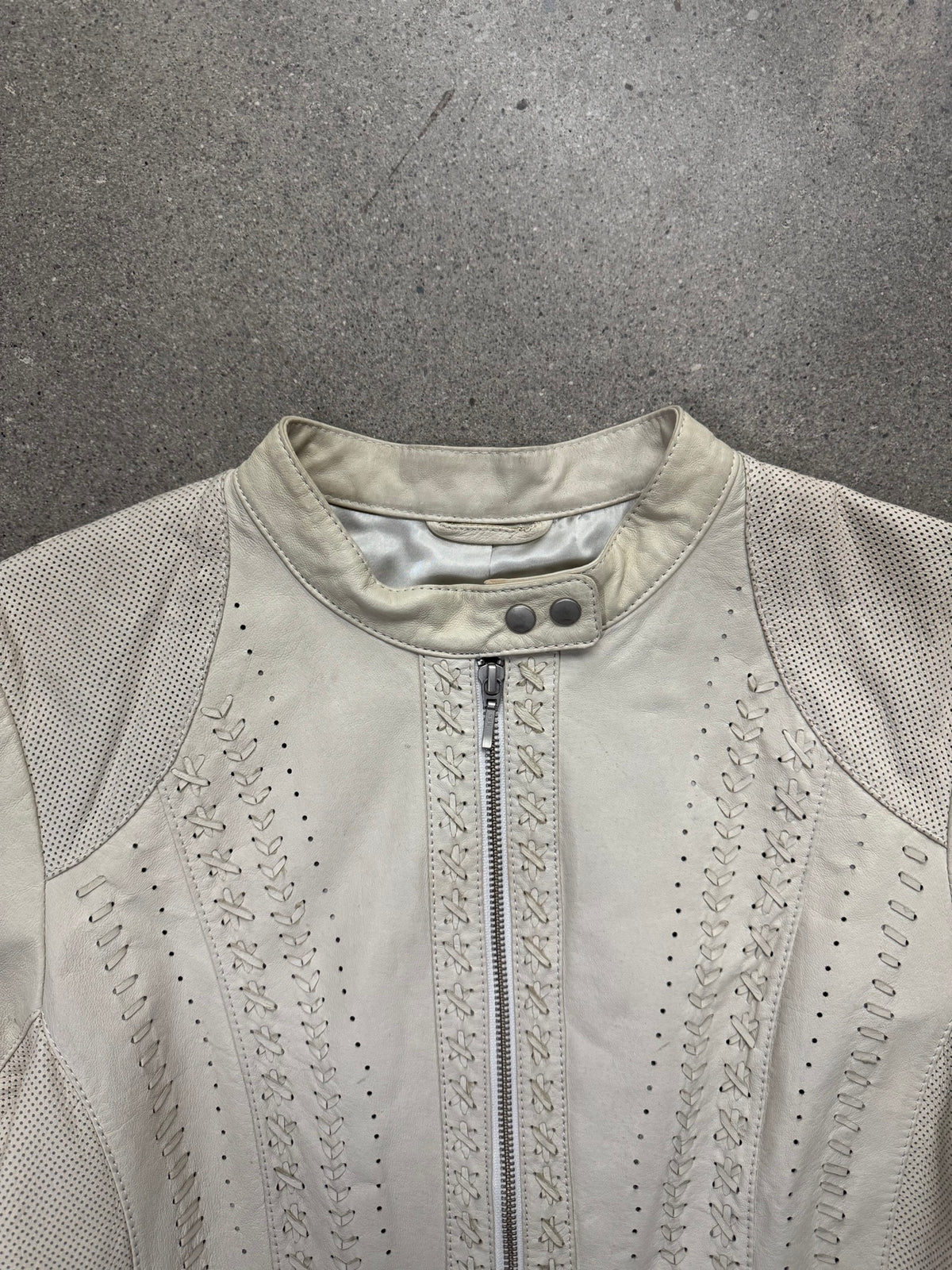 Danier Braided Leather Moto Jacket - M