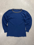 Blank Waffle-Knit Long Sleeve Thermal Shirt - S