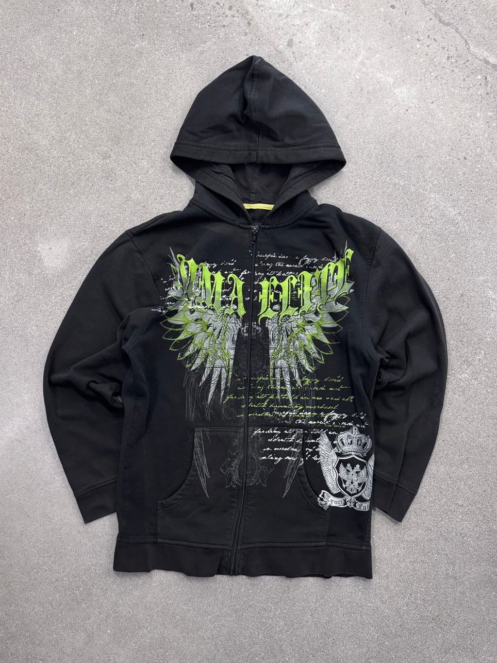 MMA Elite Ghotic Script Zip-Up Hoodie - S