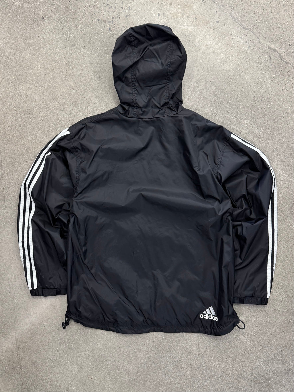Adidas Quarter Zip Anorak Windbreaker Track Jacket - L