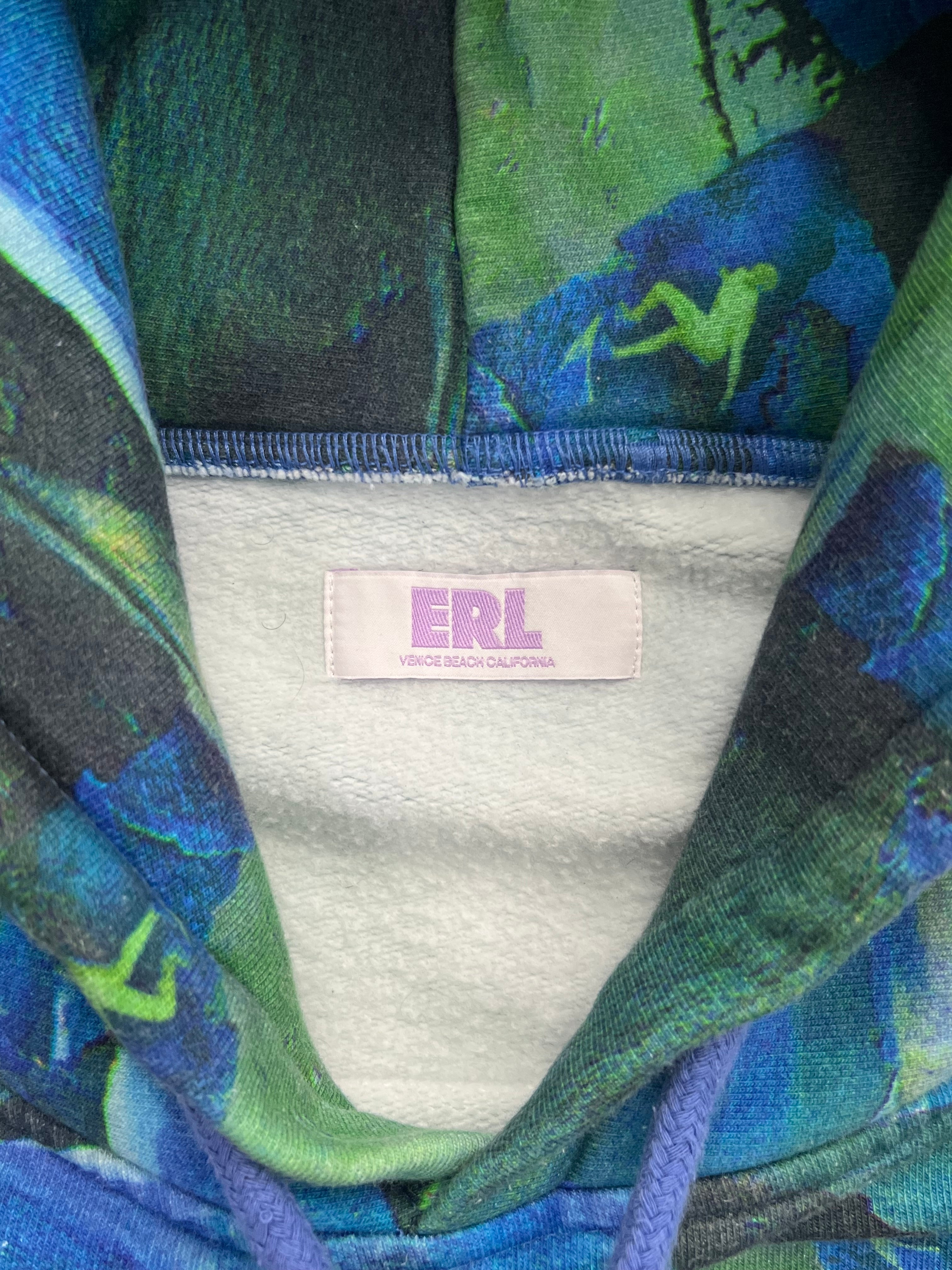 ERL Paneled Swirl Hoodie - L
