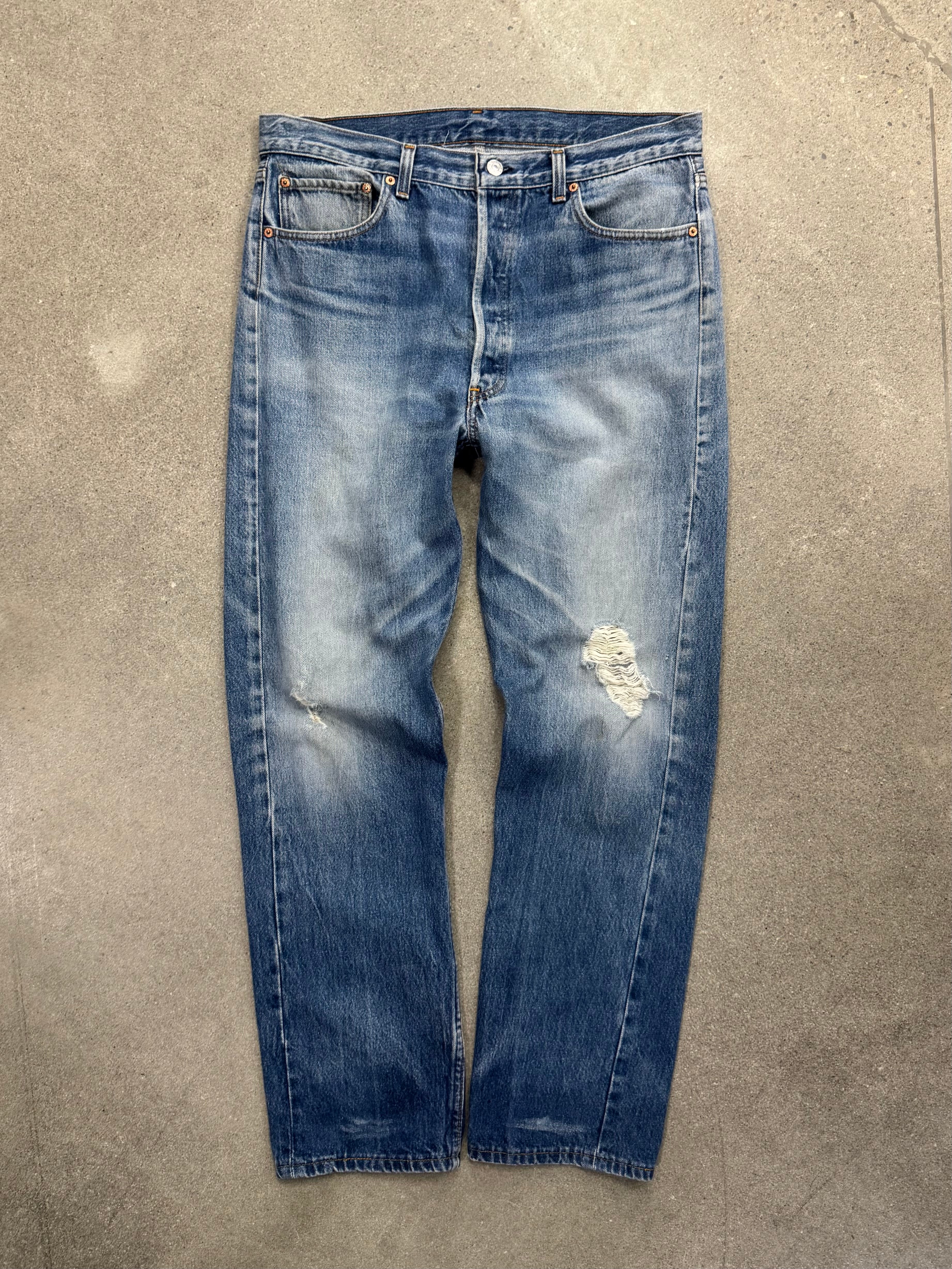 Faded & Distressed Levi’s 501XX Jeans - 34”