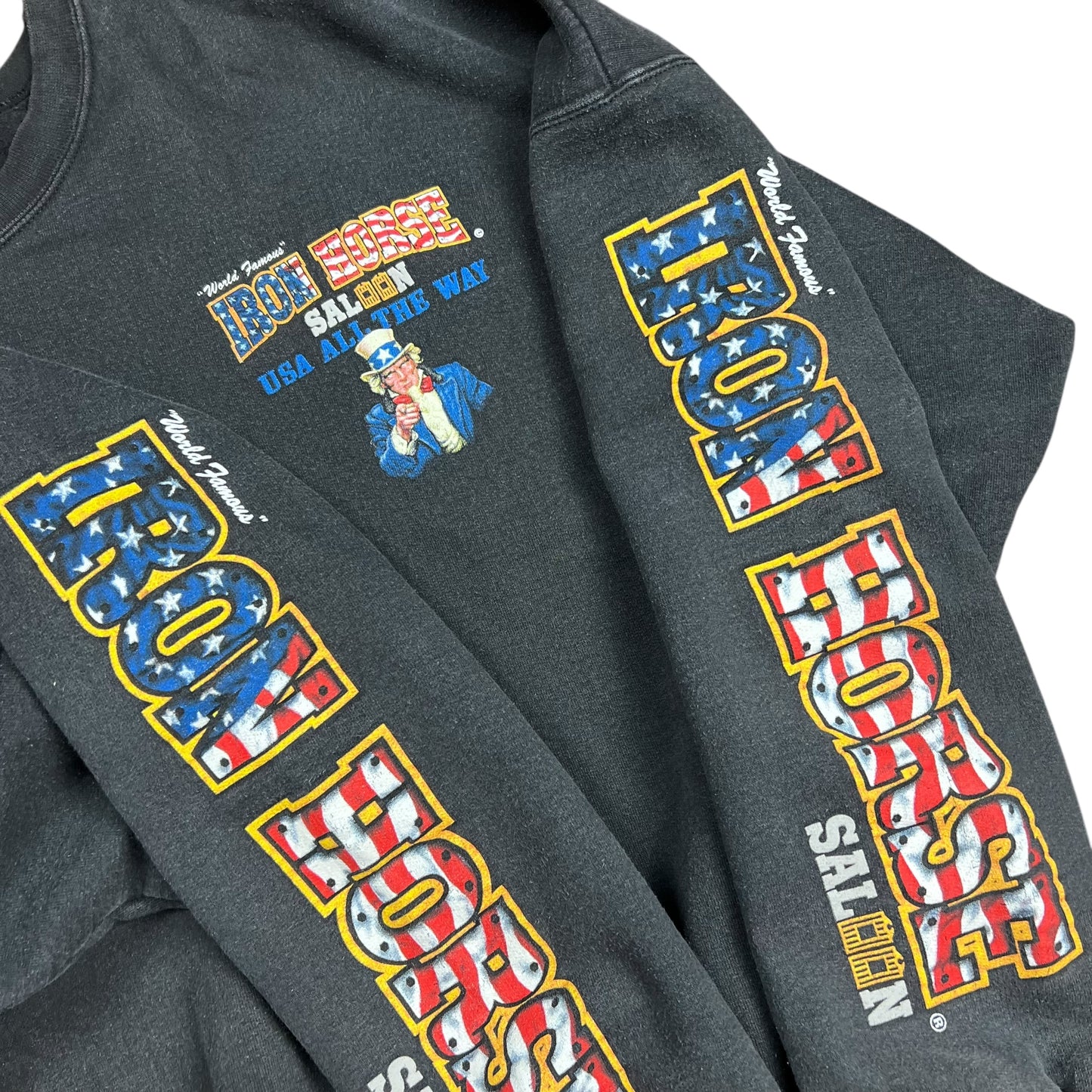 2001 Faded Iron Horse Sept 11th Tribute Crewneck - XL