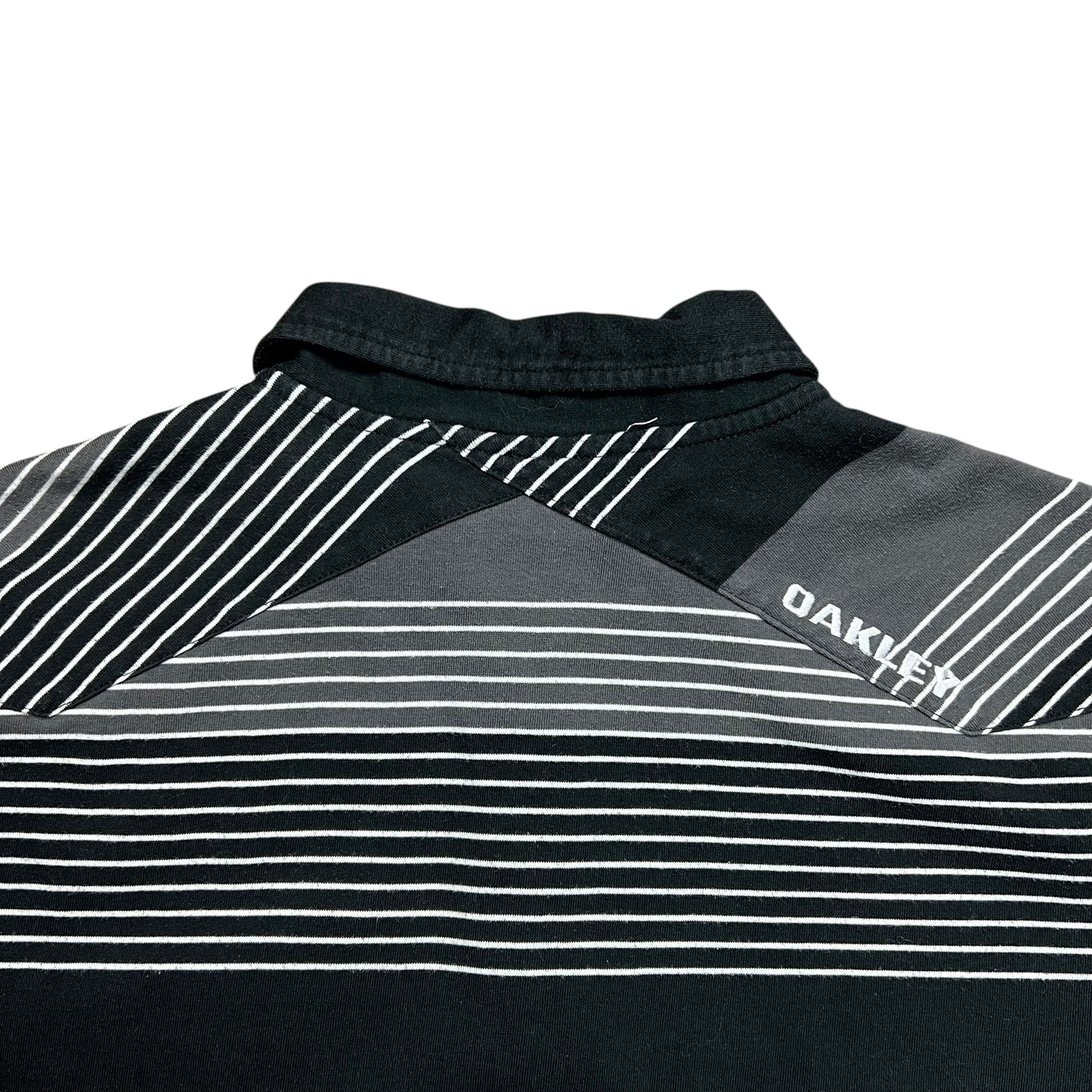 Oakley Black Striped Polo Shirt - L