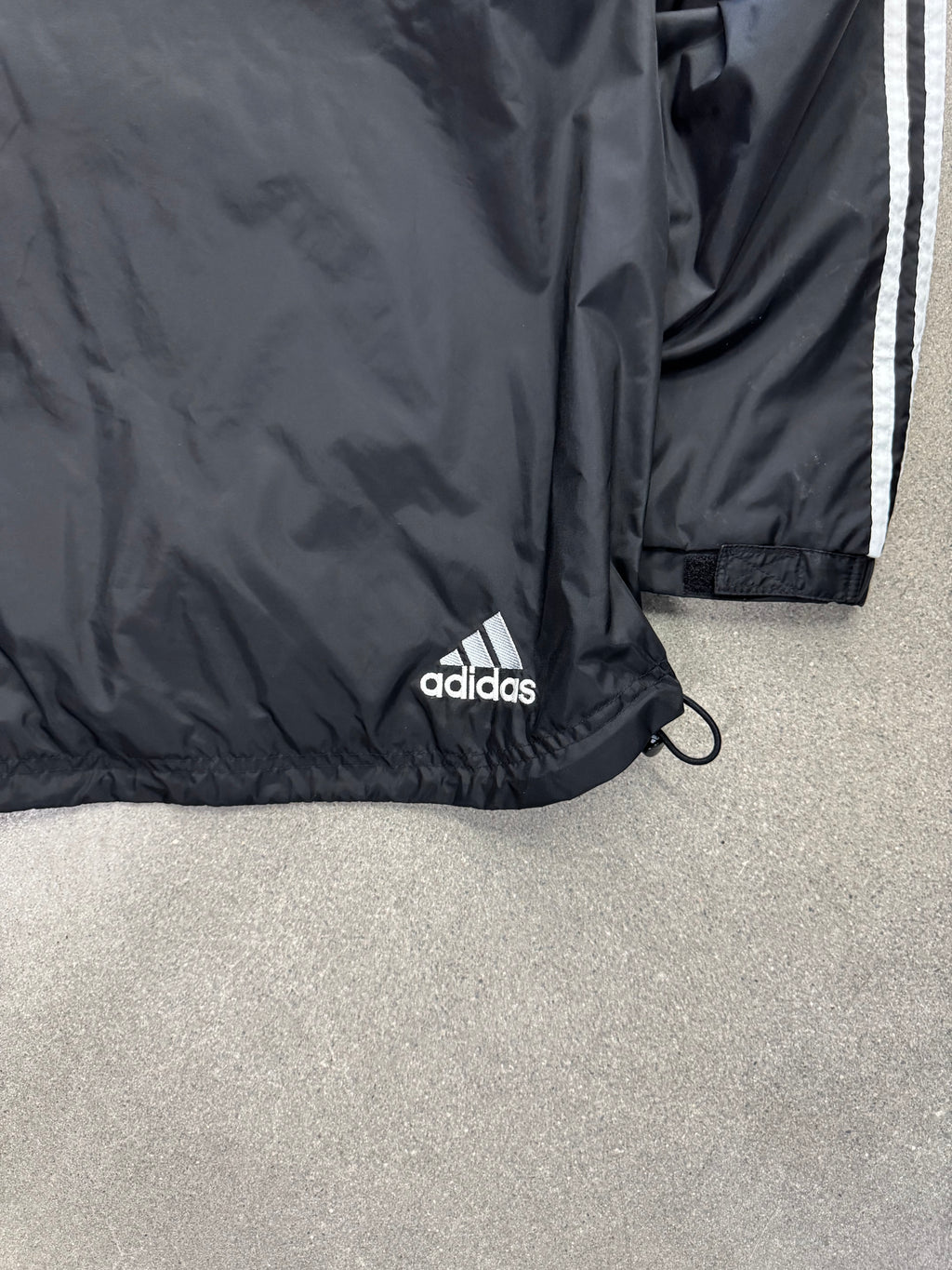 Adidas Quarter Zip Anorak Windbreaker Track Jacket - L