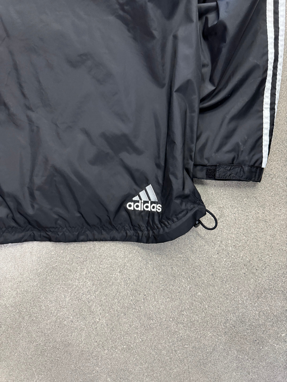Adidas Quarter Zip Anorak Windbreaker Track Jacket - L