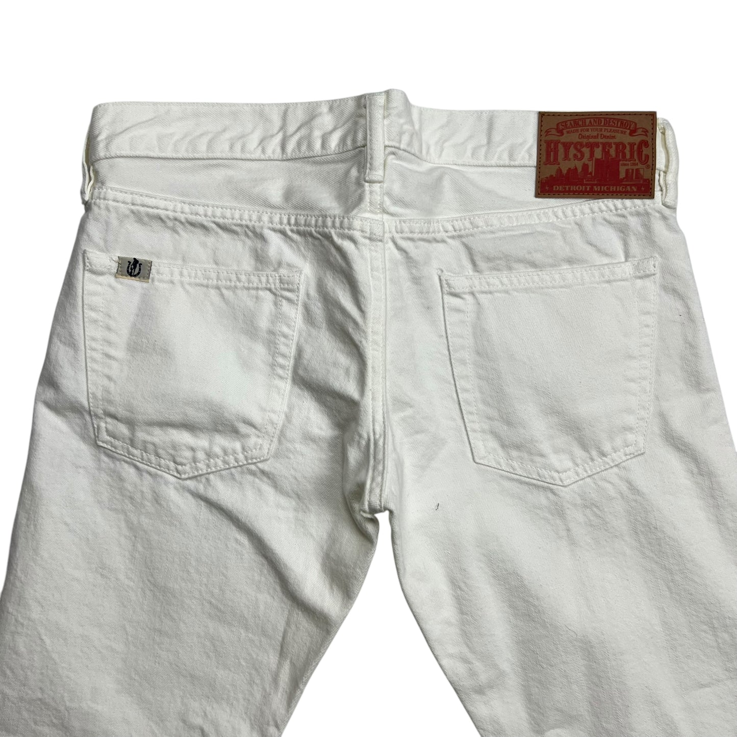 Hysteric Glamour Search and Destroy Slim White Jeans - 32”