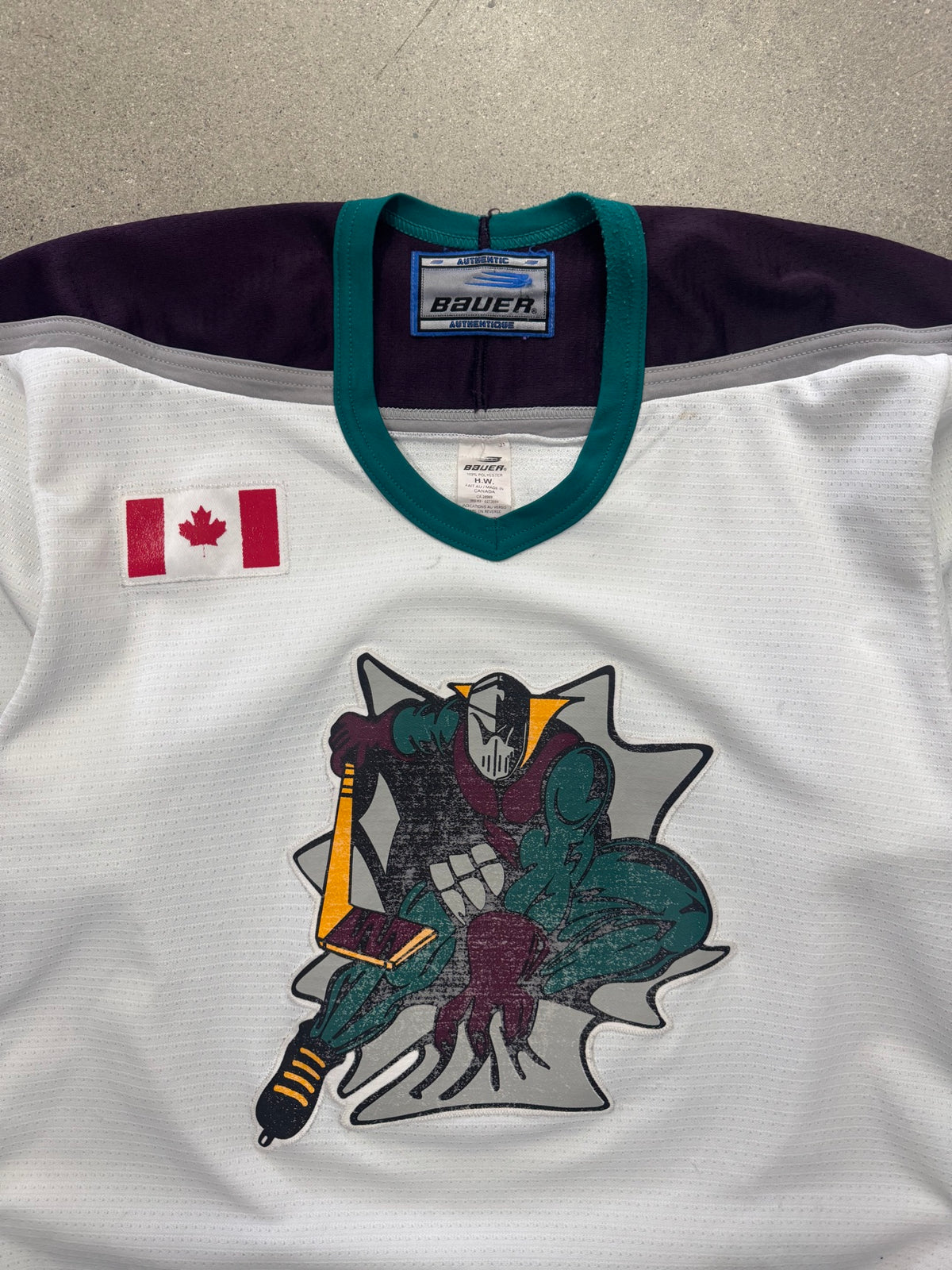 1997 London Knights OHL Spider Knight Bauer Hockey Jersey - L