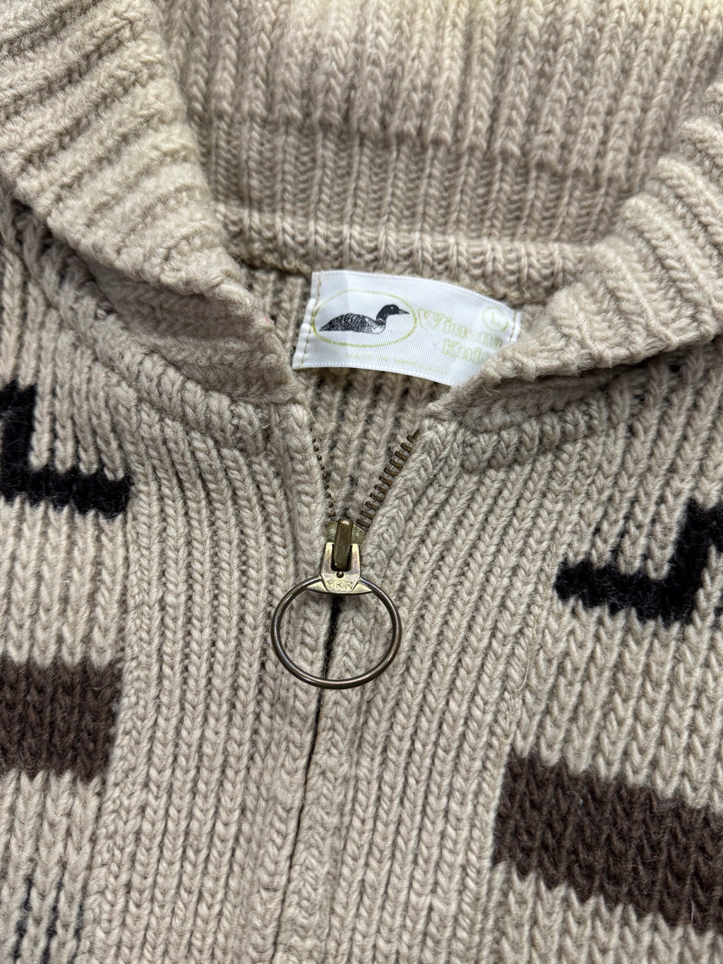 Winona Knits Thunderbird Cowichan Cardigan Sweater - L