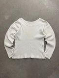 Blank Waffle-Knit Long Sleeve Thermal Shirt - S