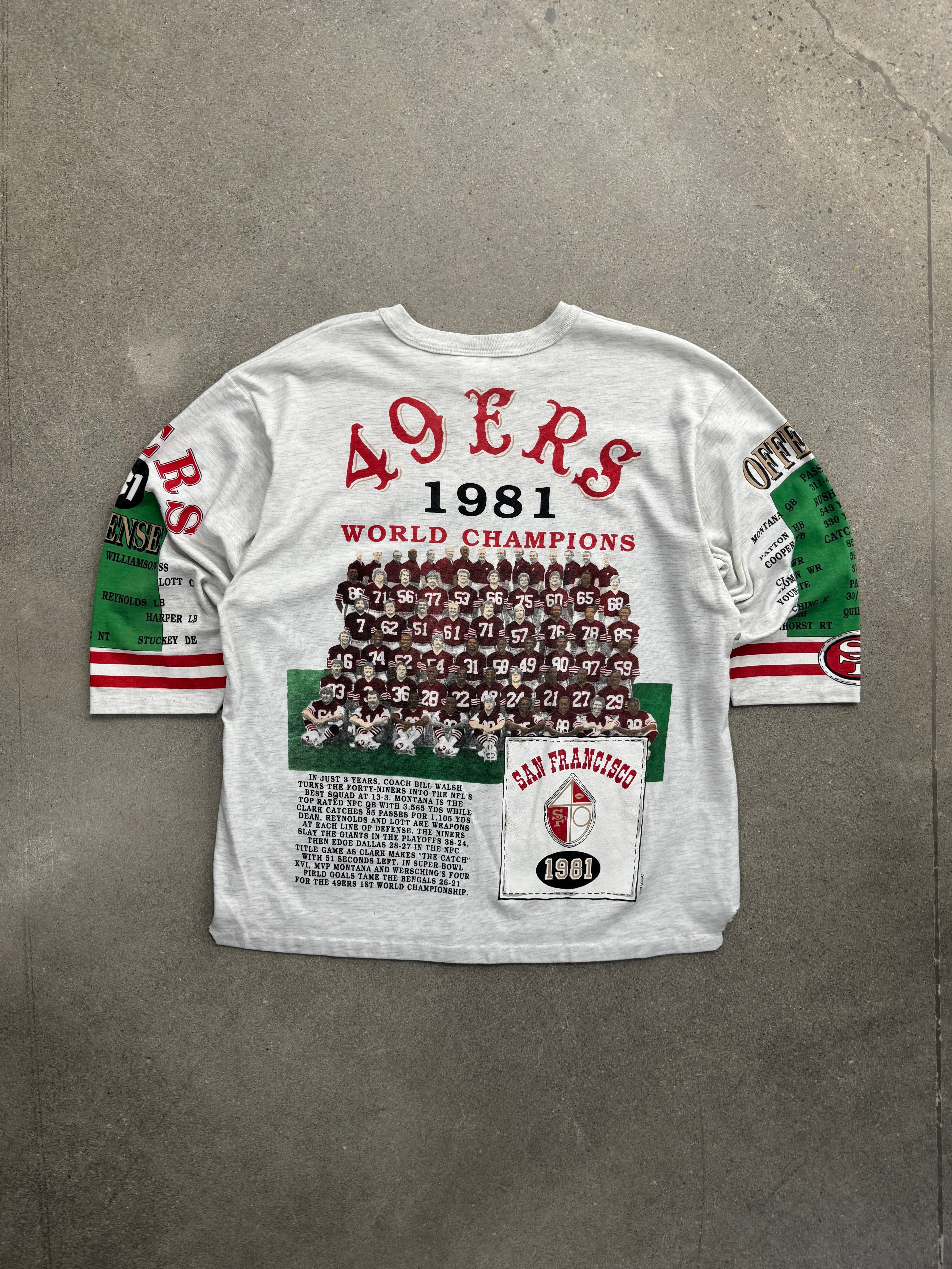 1991 San Francisco 49ers Long Gone NFL Super Bowl Shirt - XL