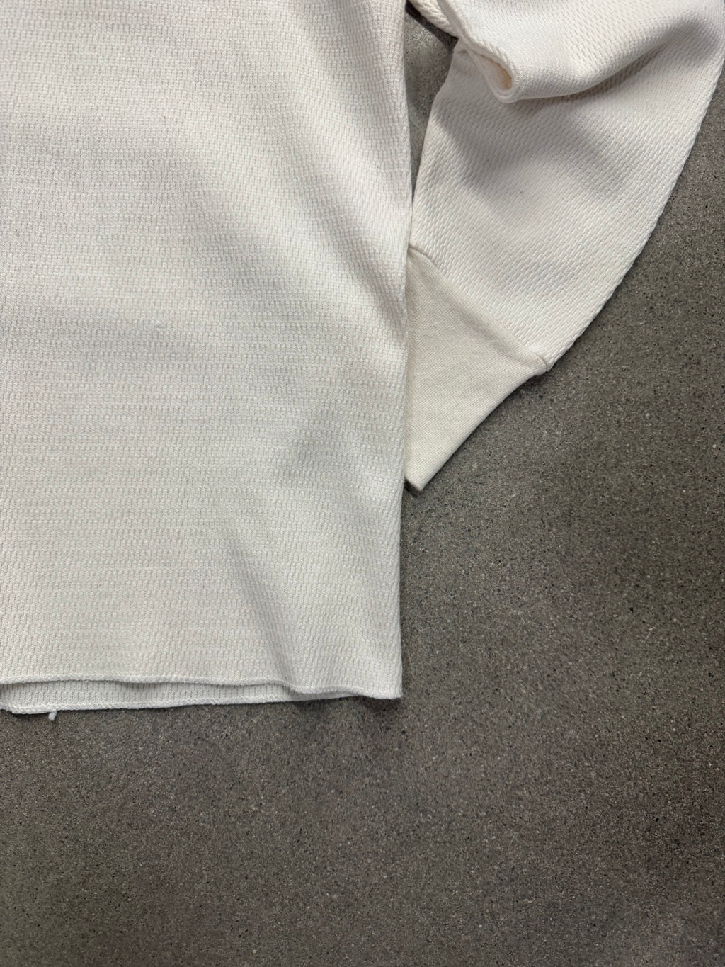 Blank Waffle-Knit Long Sleeve Thermal Shirt - M