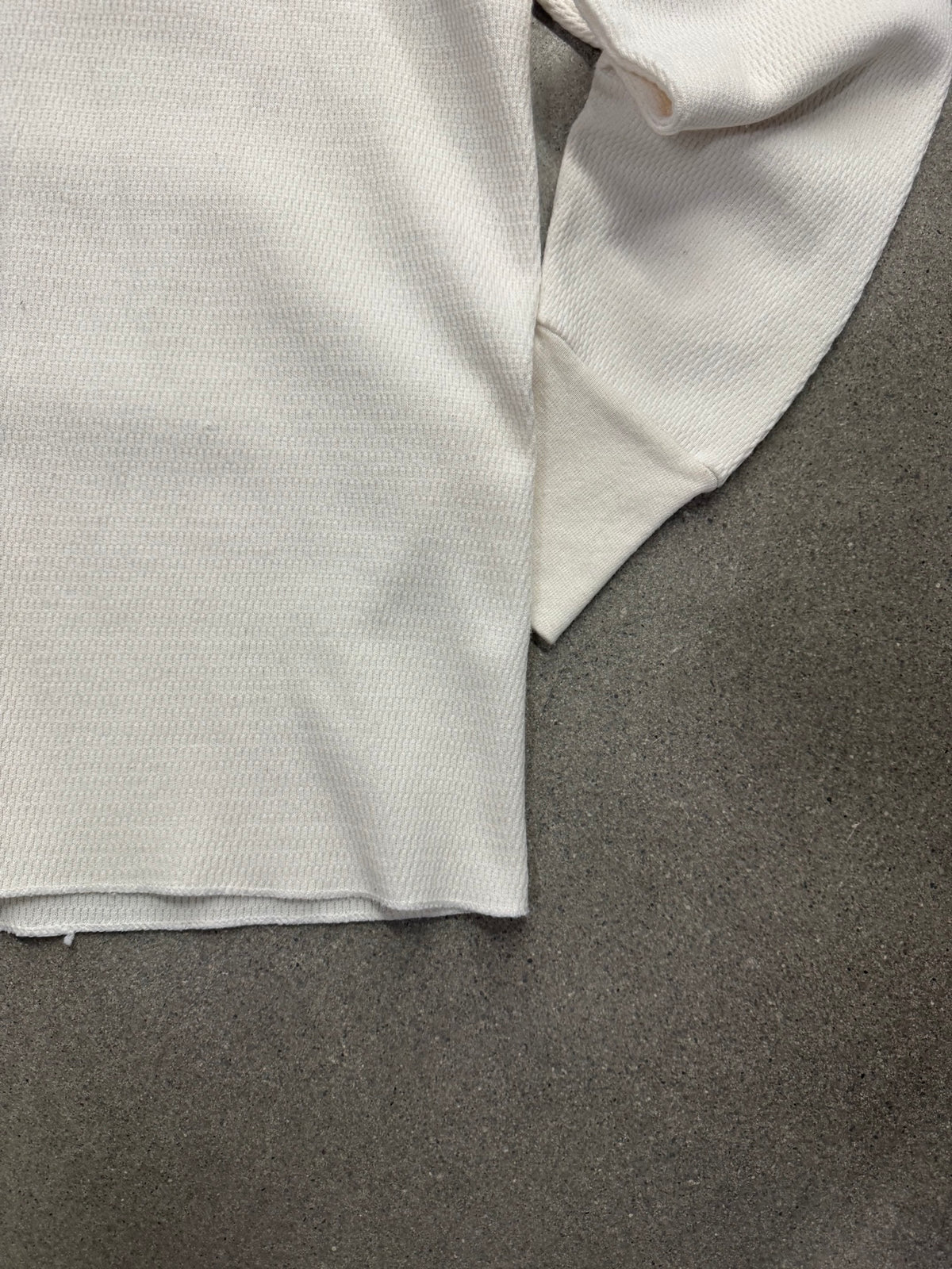 Blank Waffle-Knit Long Sleeve Thermal Shirt - M