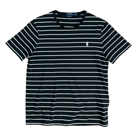 Polo Ralph Lauren Black & White Striped T-shirt - L