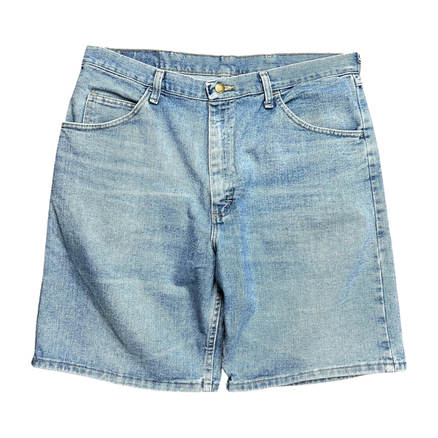 Wrangler Faded Light Wash Baggy Jean Shorts - 36"