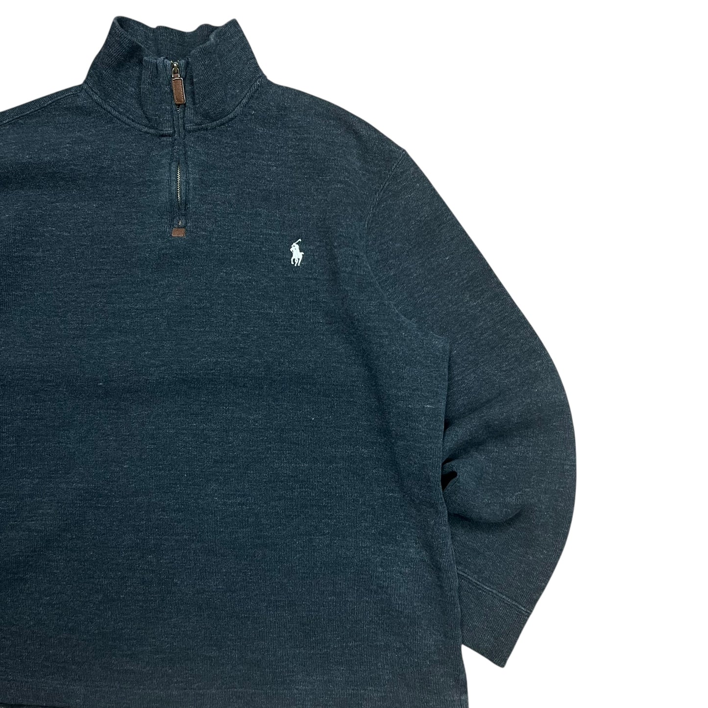 Polo Ralph Lauren Charcoal Quarter-Zip Sweater - L