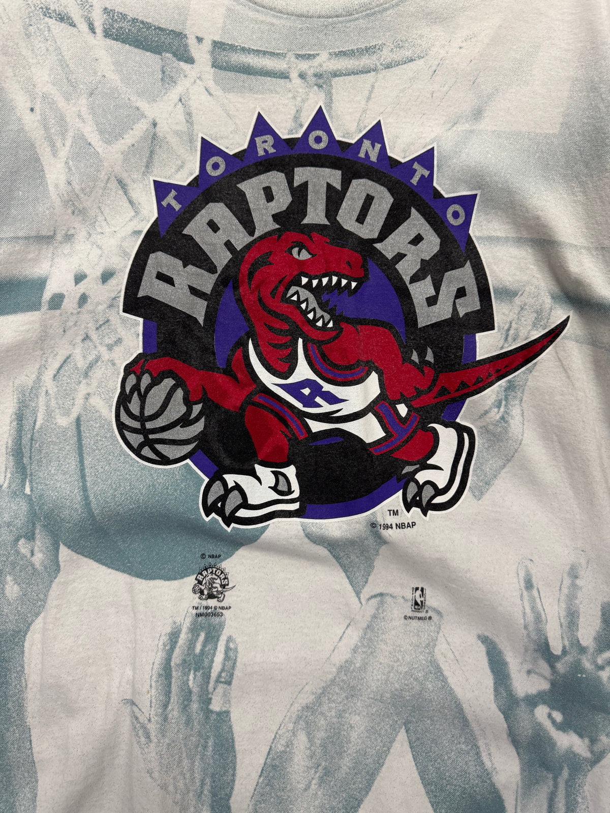 1994 Toronto Raptors NBA Shadow T-Shirt - L