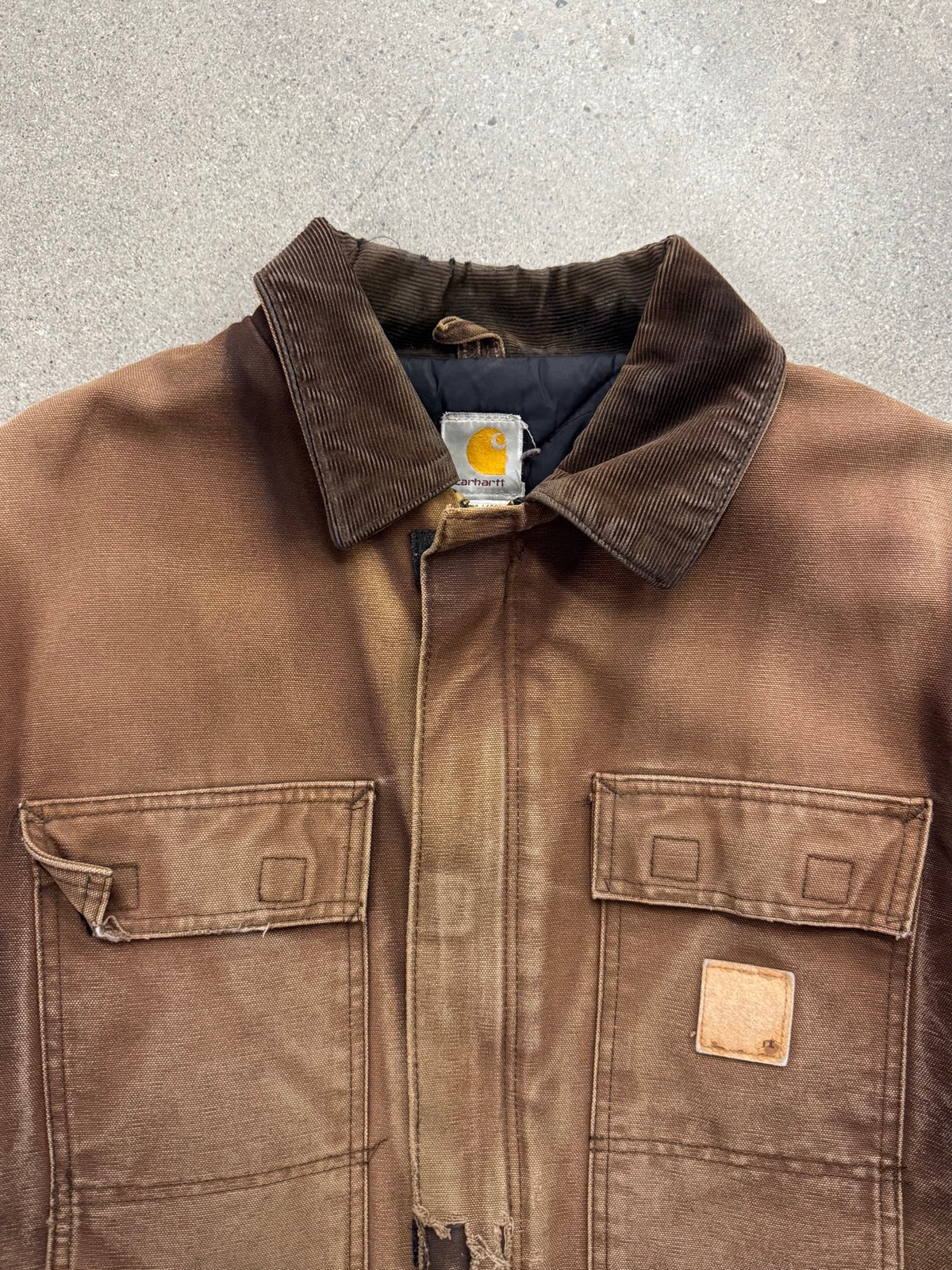 Faded & Distressed Carhartt Chore Work Jacket - L