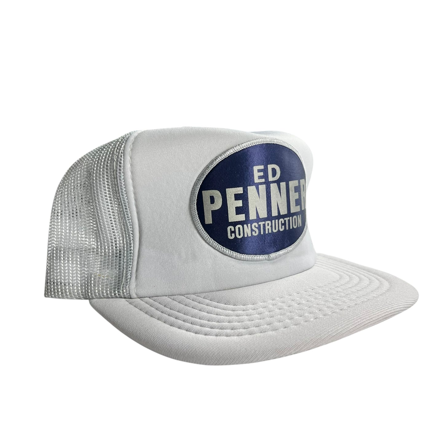 White Ed Penner Contraction Trucker Hat