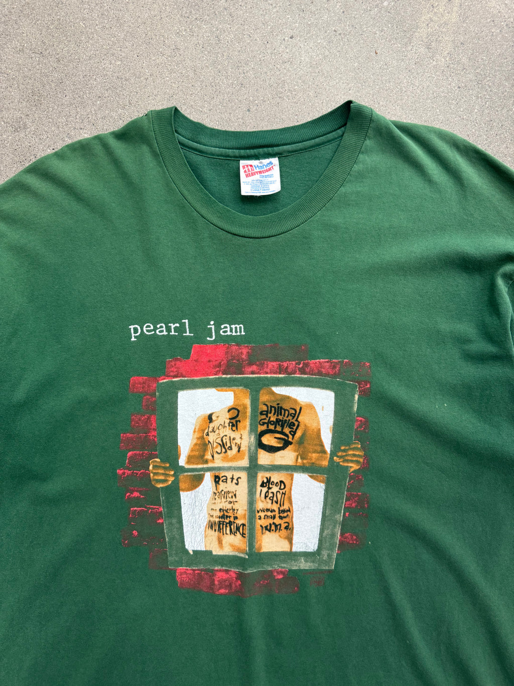 1993 Pearl Jam Window Pain Canadian Tour T-Shirt - XL