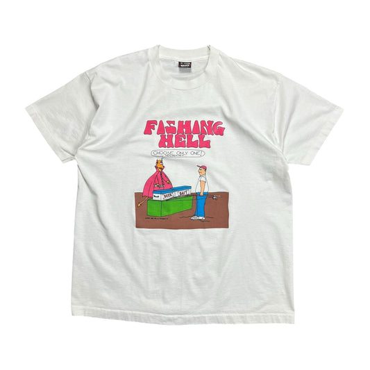 1993 Fishing Hell Parody T-Shirt - XL