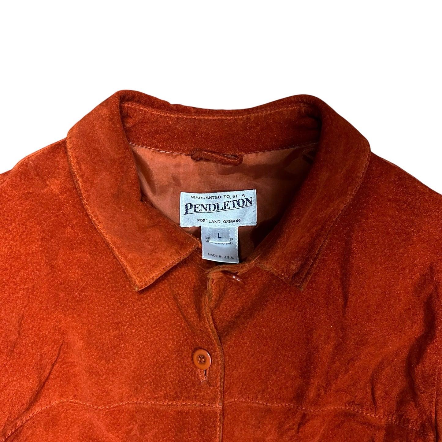 Pendleton Made in USA Rustic Orange Leather Jacket - L