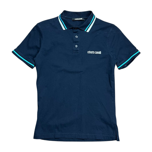 Roberto Cavalli Classic Navy Polo Shirt - S