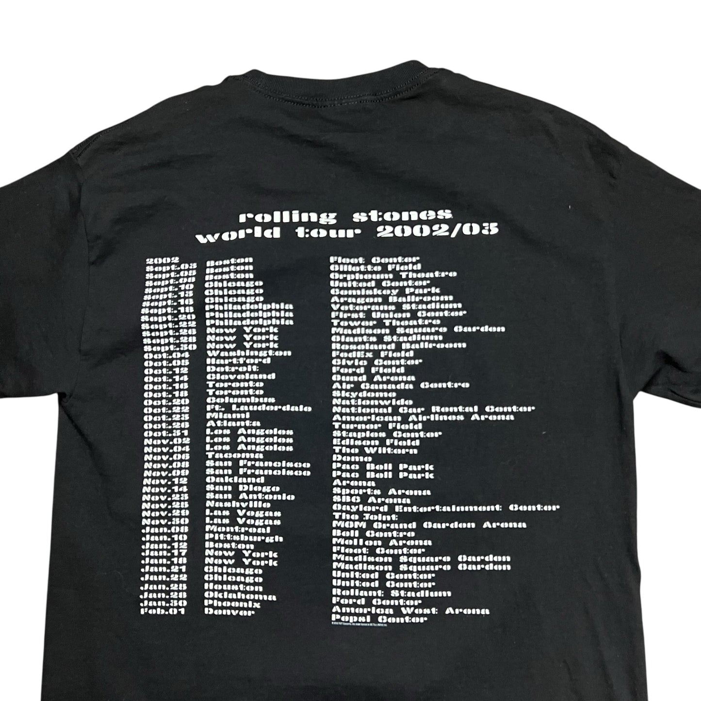 2002 Rolling Stones World Tour T-Shirt - L