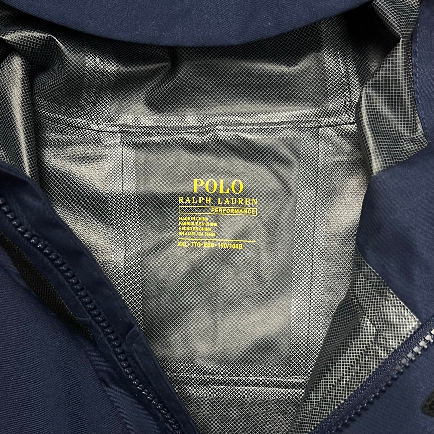 Polo Ralph Lauren Performance Hooded Blue Jacket - XXL