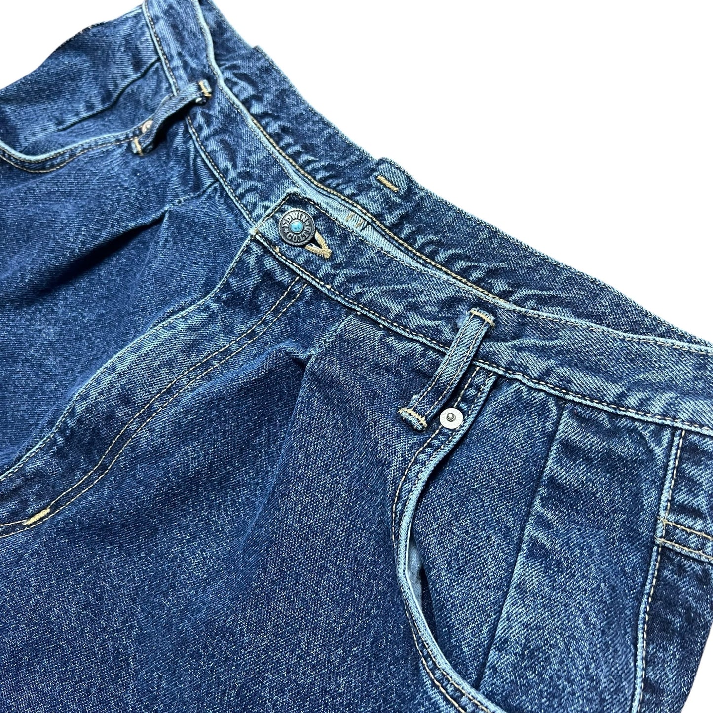 Edwin Japan French Baggy Blue Jeans - 34”