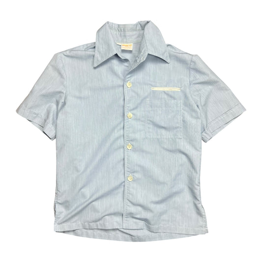 1980s South Reef Striped Short Sleeve Button-Up Shirt - XL