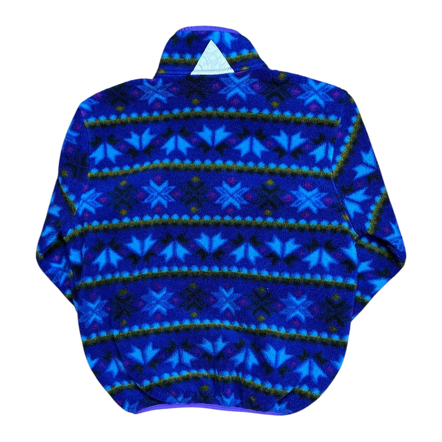 L.L. Bean Aztec Snap Neck Fleece Pullover - S