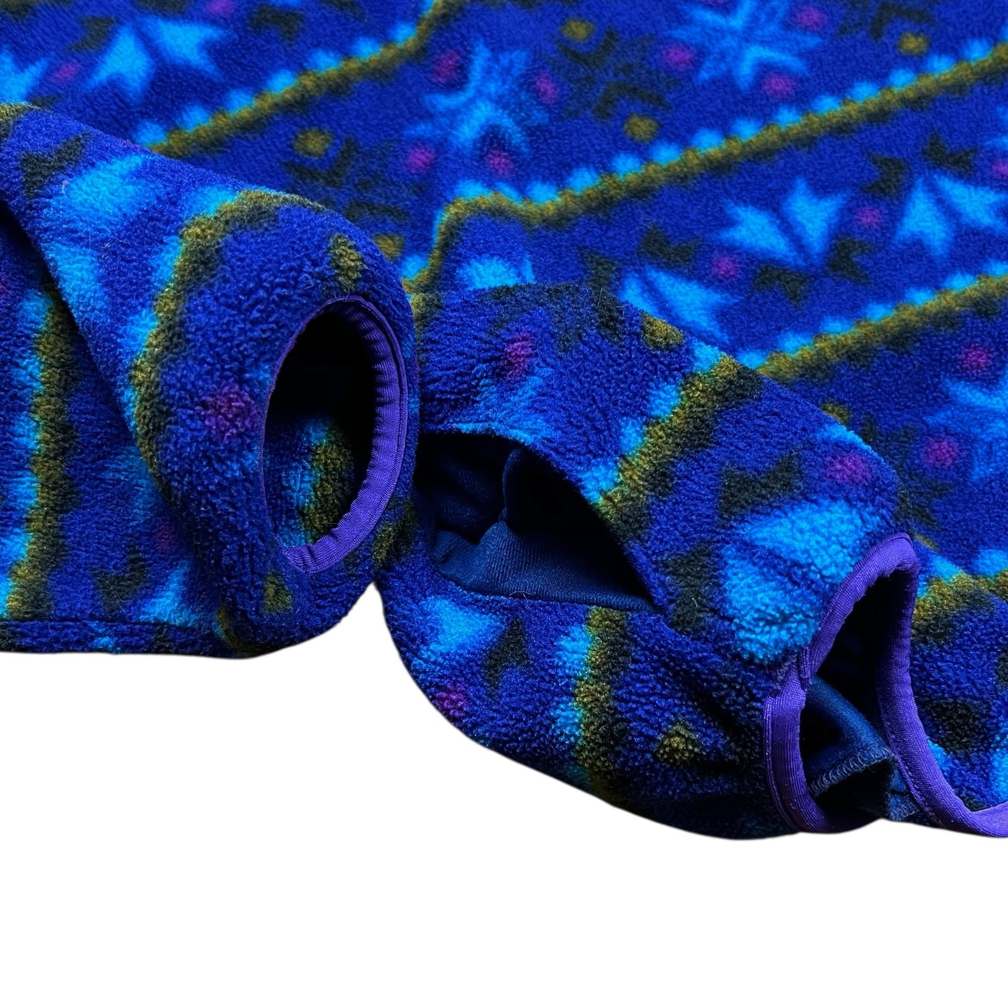 L.L. Bean Aztec Snap Neck Fleece Pullover - S