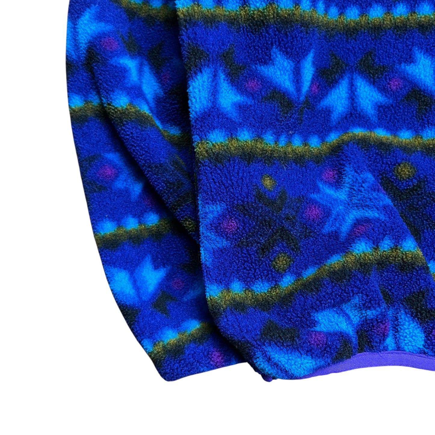 L.L. Bean Aztec Snap Neck Fleece Pullover - S