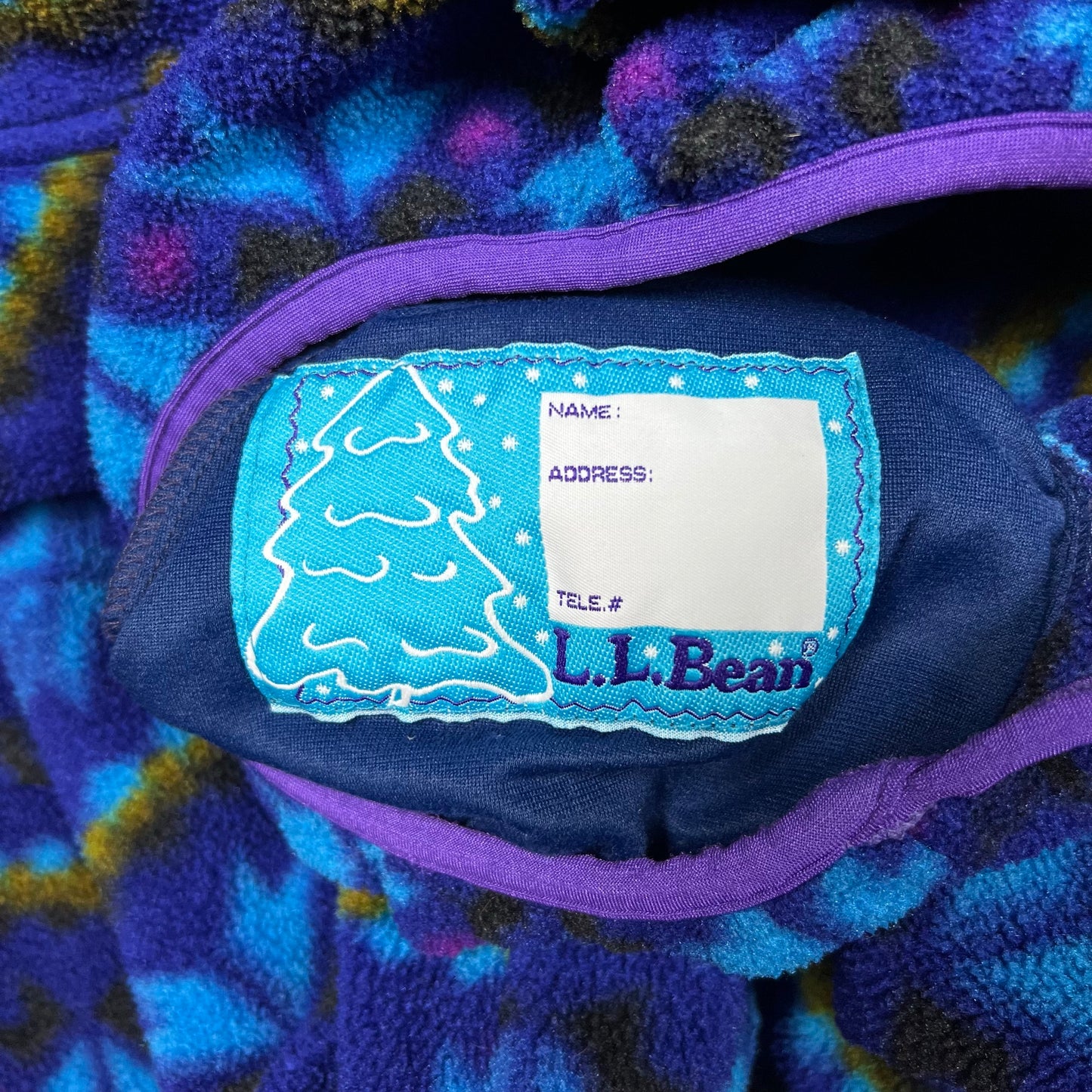 L.L. Bean Aztec Snap Neck Fleece Pullover - S